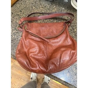 Margot New York‎ Leather Shoulder Bag Brown Soft Distressed Hobo Style